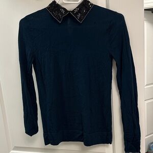 Club Monaco Black and Blue Top